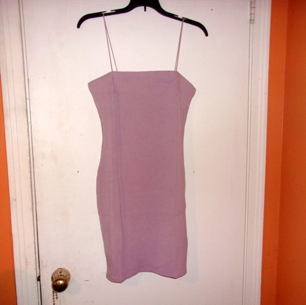 Active Usa Large Mauve Ribbed Cami Mini Dress
